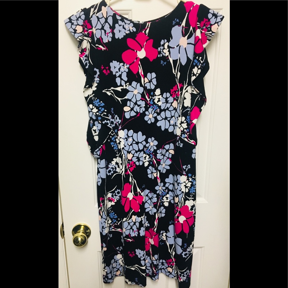 Kaari blue floral dress XS
